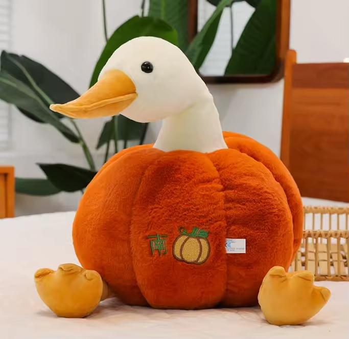 Super Soft Short Plush Toys Pumpkin Duck - Image 3